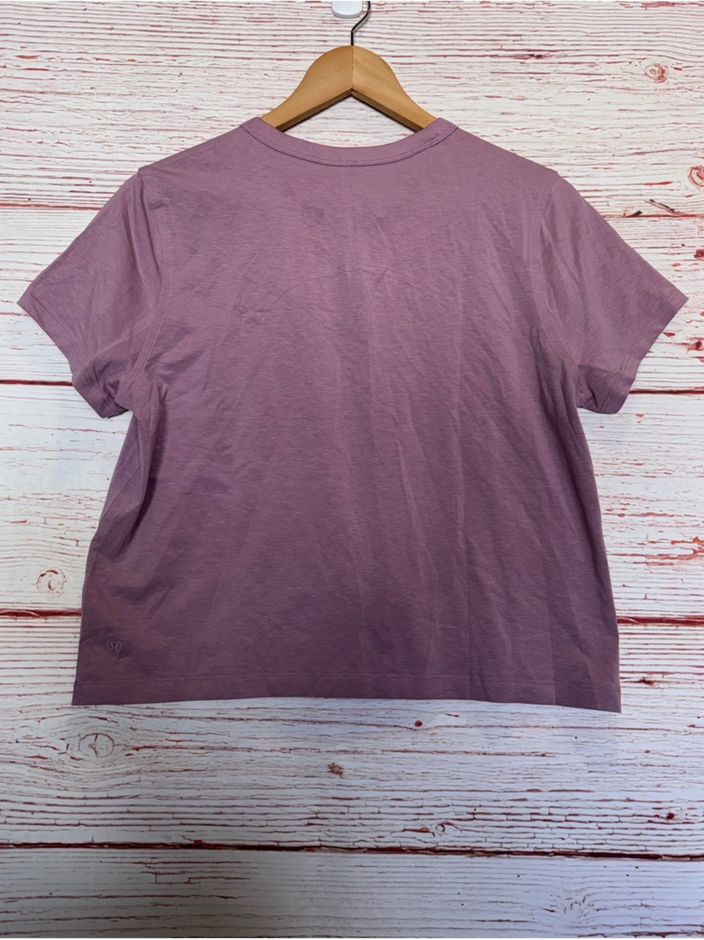 Lululemon Classic-Fit Cotton-Blend T-Shirt in Rose Blush Sz 6 - Picture 10 of 11